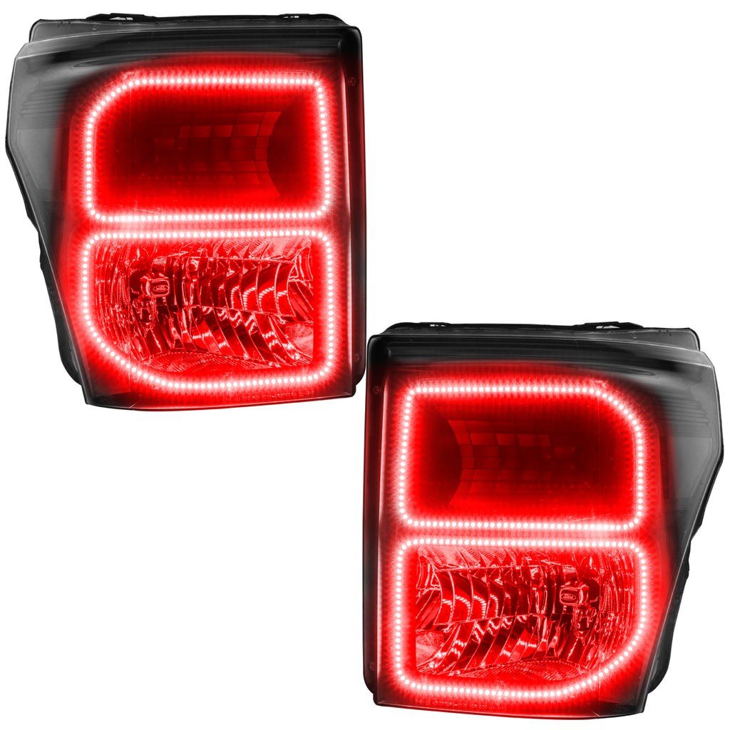 Oracle-Ford-F250350-11-16-Halo-Kit-(Square-Ring-Design)---Colorshift-W-Bc1-Controller
