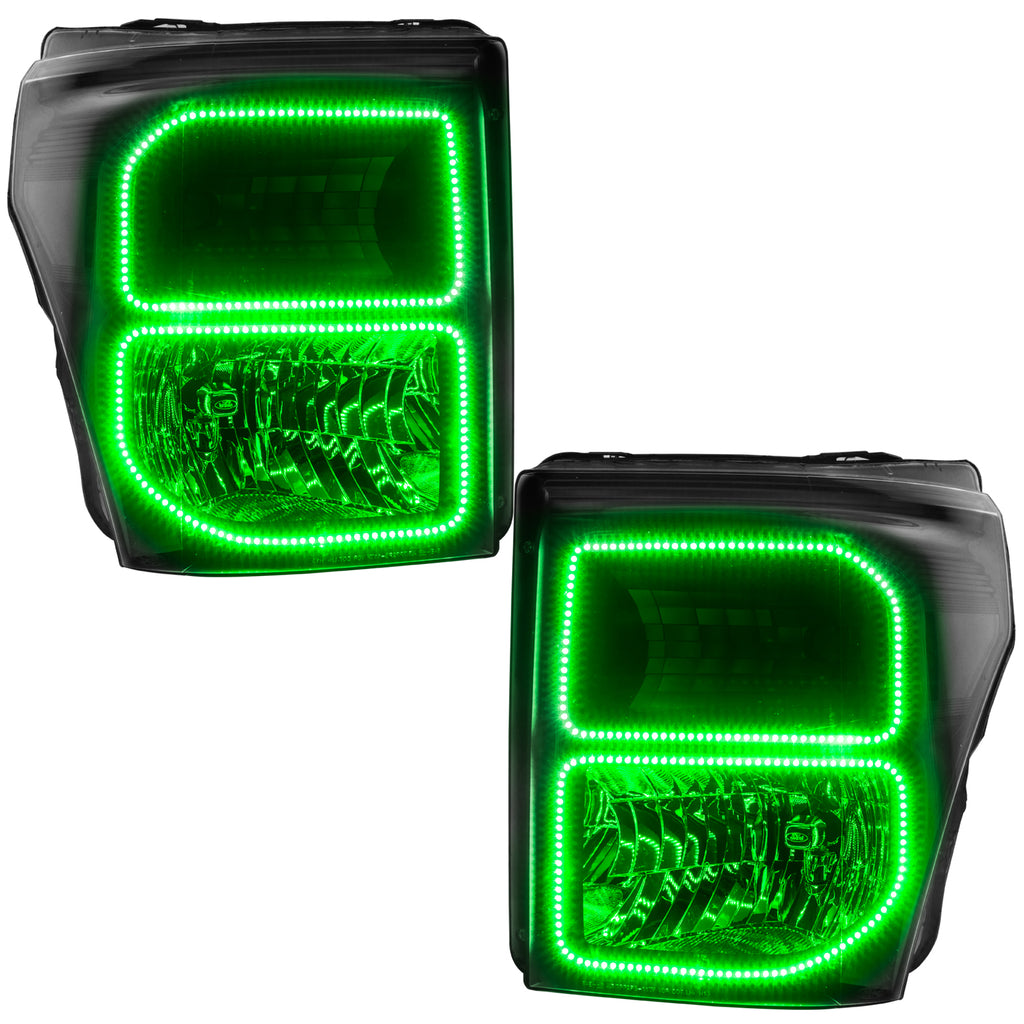 Oracle-Ford-F250350-11-16-Halo-Kit-(Square-Ring-Design)---Colorshift-W-Bc1-Controller