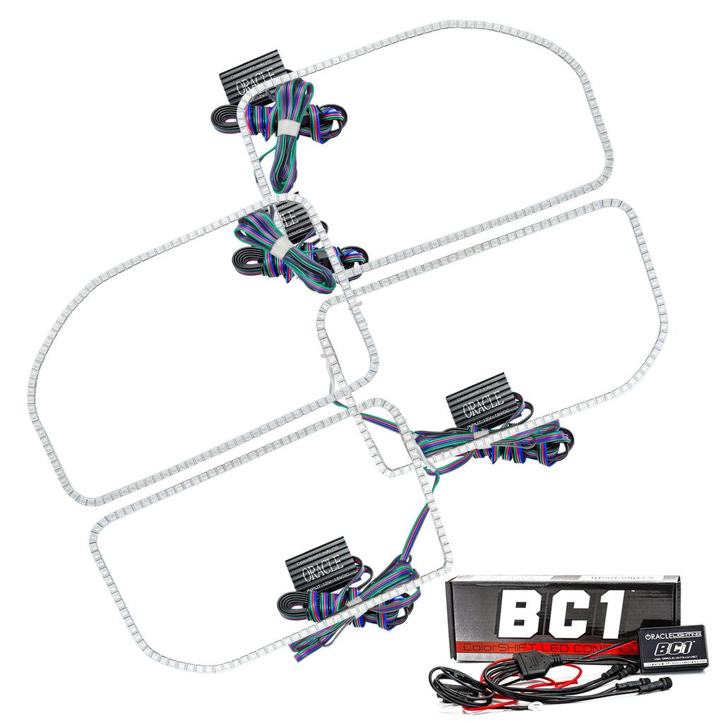 Oracle-Ford-F250350-11-16-Halo-Kit-(Square-Ring-Design)---Colorshift-W-Bc1-Controller