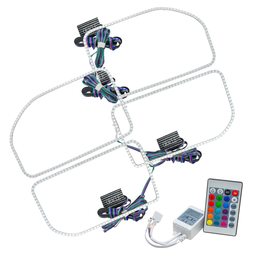 Oracle-Ford-F250350-11-16-Halo-Kit-(Square-Ring-Design)---Colorshift-W-Simple-Controller
