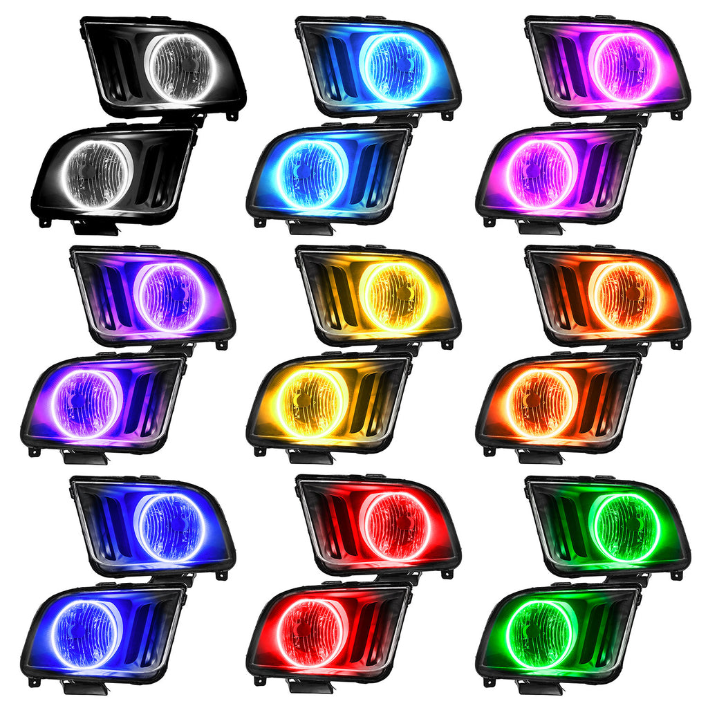 Oracle-Ford-Mustang-05-09-Halo-Kit---Colorshift-W-Bc1-Controller