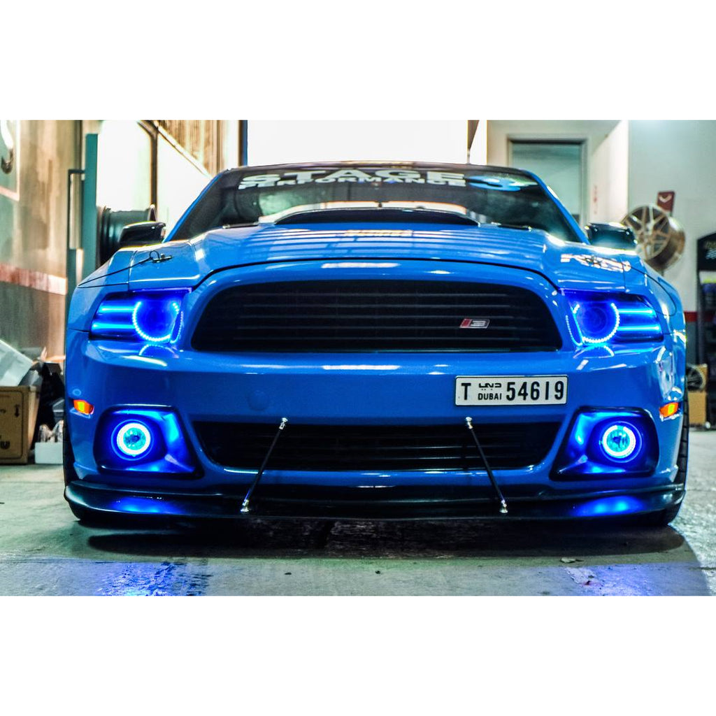 Oracle-Ford-Mustang-10-12-Led-Halo-Kit---Projector-Headlights---White
