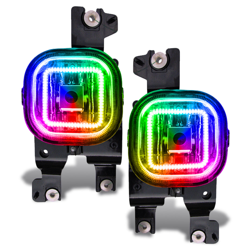 Oracle-Ford-Superduty-08-10-Led-Fog-Light-Halo-Kit---Colorshift-WO-Controller