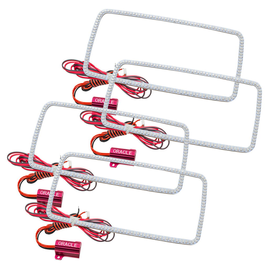 Oracle-Gmc-Sierra-07-13-Led-Halo-Kit-(New-Square-Ring-Design)---White