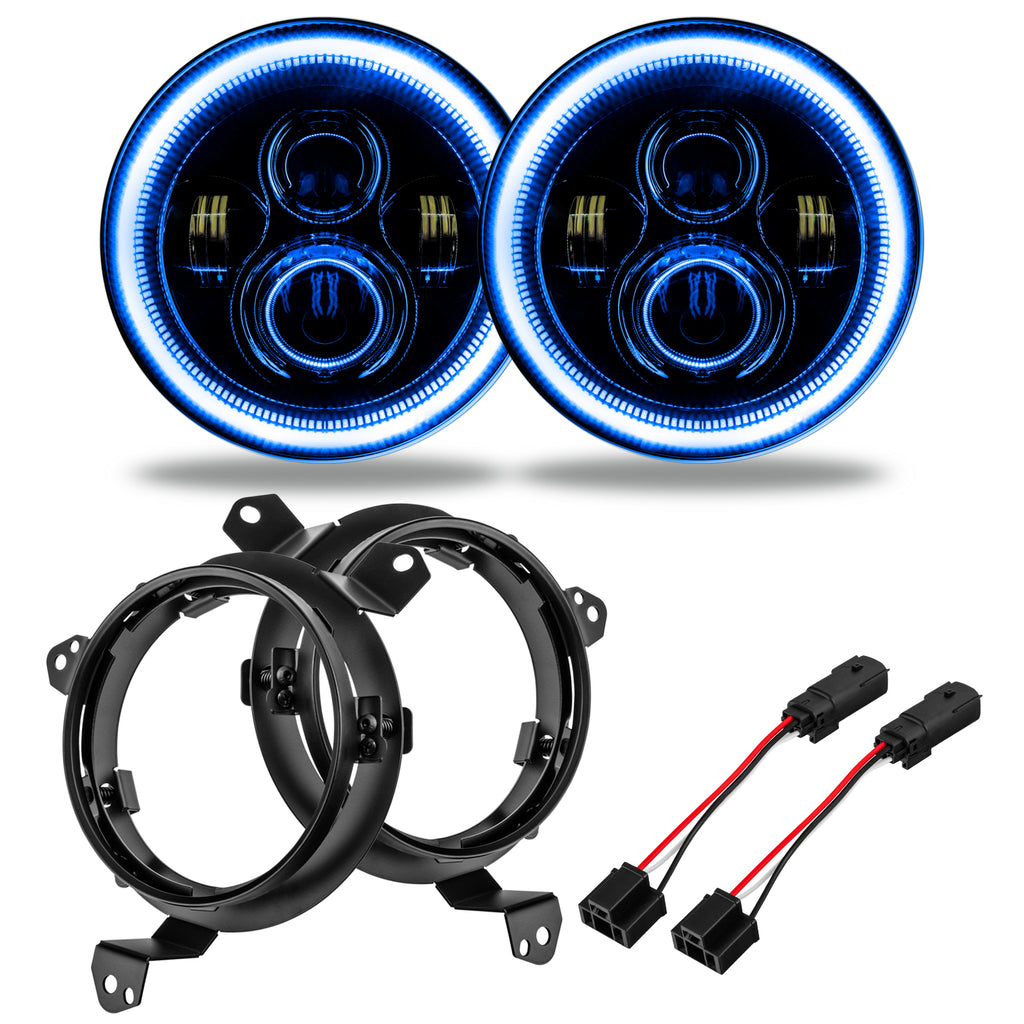 Oracle-Jeep-Wrangler-JlGladiator-Jt-7In.-High-Powered-Led-Headlights-(Pair)---Blue