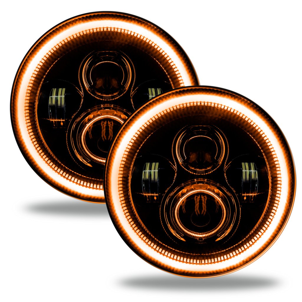 Oracle-Jeep-Wrangler-JlGladiator-Jt-7In.-High-Powered-Led-Headlights-(Pair)---Amber
