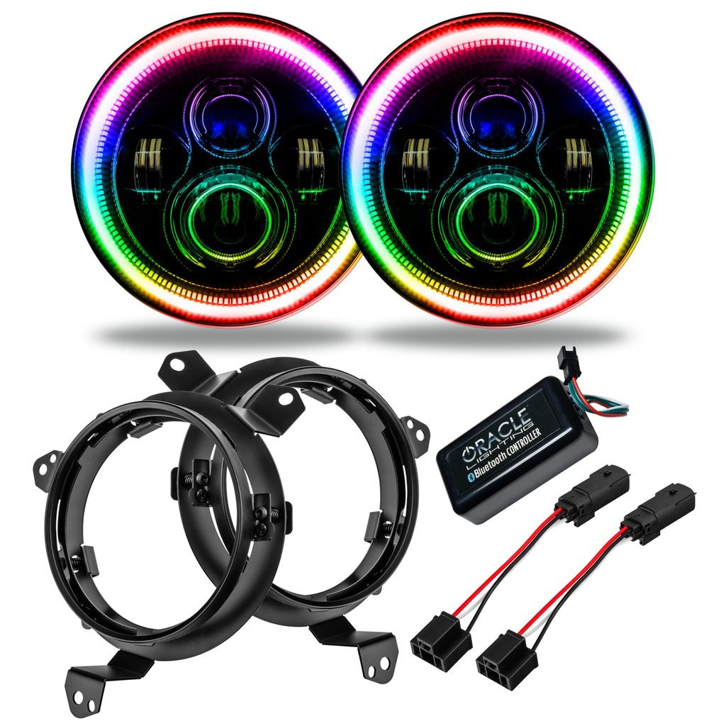 Oracle-Jeep-Wrangler-JlGladiator-Jt-7In.-High-Powered-Led-Headlights-(Pair)---Dynamic---Dynamic