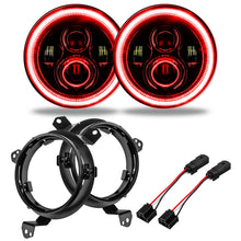 Load image into Gallery viewer, Oracle-Jeep-Wrangler-JlGladiator-Jt-7In.-High-Powered-Led-Headlights-(Pair)---Red