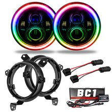 Load image into Gallery viewer, Oracle-Jeep-Wrangler-JlJt-7In.-High-Powered-Led-Headlights-(Pair)---Colorshift-W-Bc1-Controller