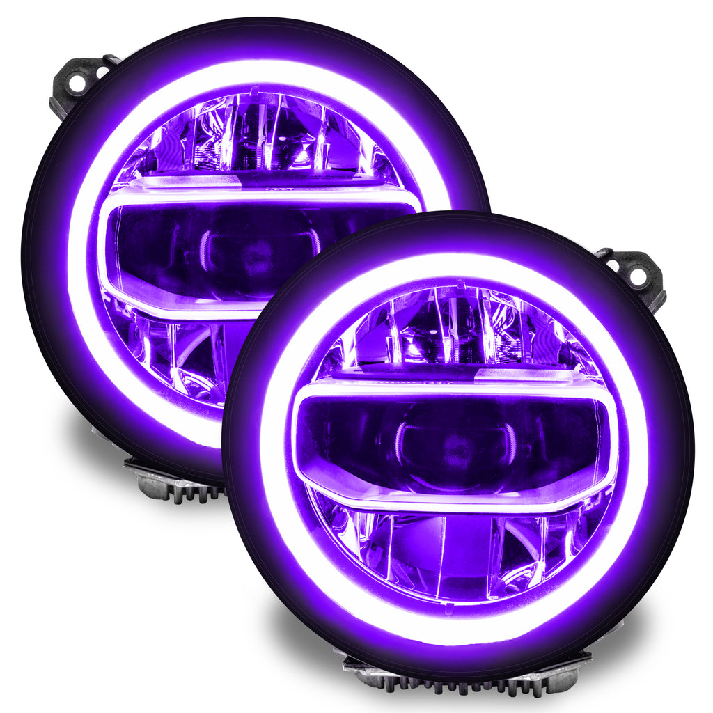 Oracle-Jeep-Wrangler-JlJt-RgbW-Headlight-Drl-Upgrade-Kit---Colorshift-W-Simple-Controller