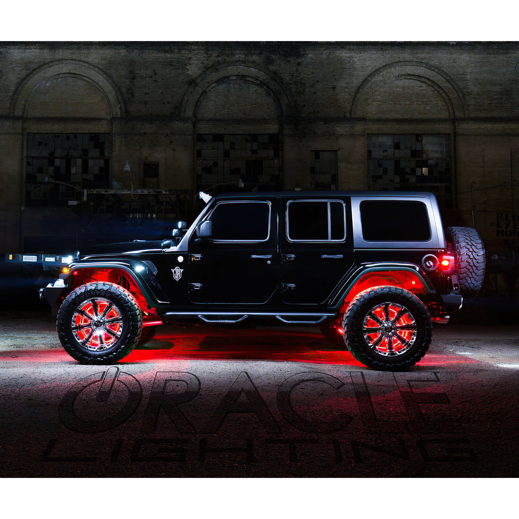 Oracle-Led-Illuminated-Wheel-Rings---Double-Led---Red