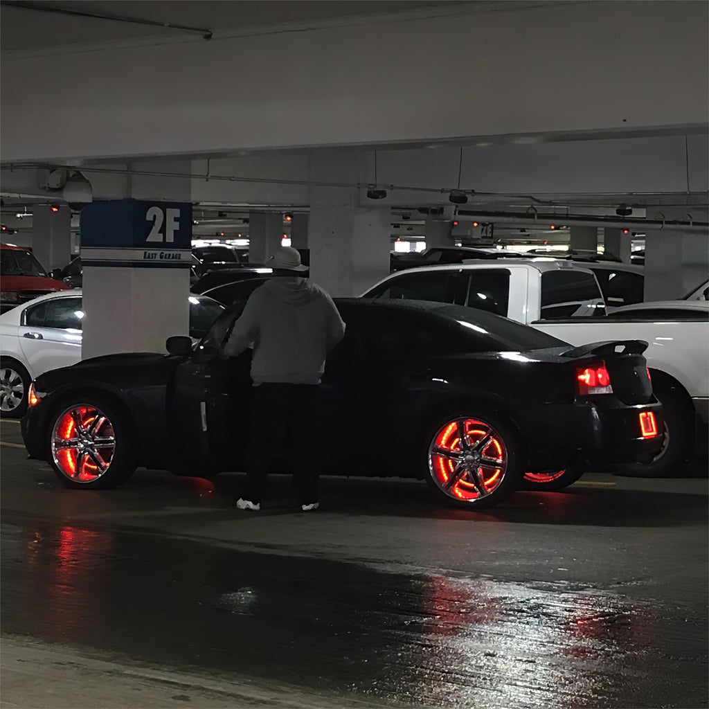 Oracle-Led-Illuminated-Wheel-Rings---Double-Led---Red