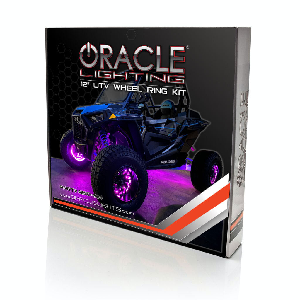 Oracle-Led-Illuminated-Wheel-Rings-For-UtvAtv--Sxs-Vehicles---Colorshift-WO-Controller