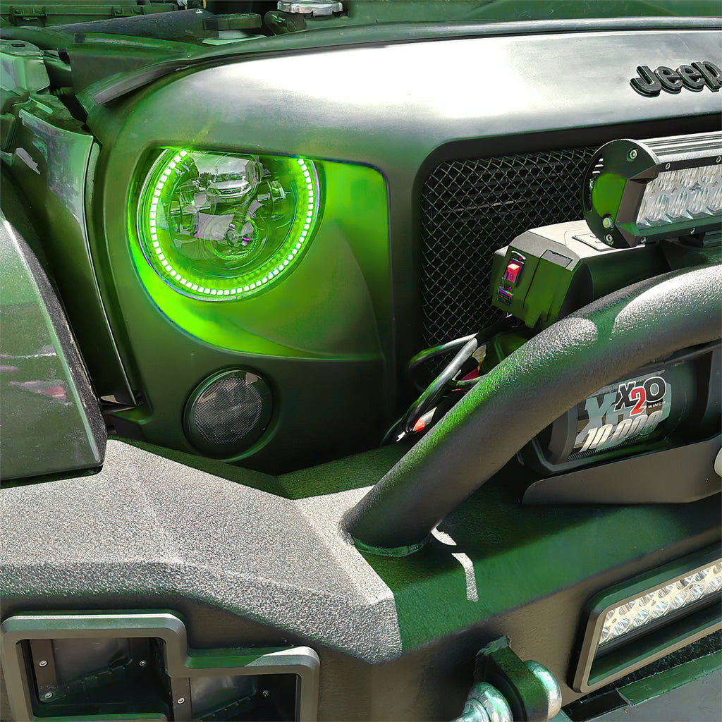 Oracle-Offroad-7In-High-Powered-Led-Headlightsblack-Bezelcolorshift-DrivePass