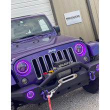 Load image into Gallery viewer, Oracle-Offroad-7In-High-Powered-Led-Headlightsblack-Bezelcolorshift-DrivePass