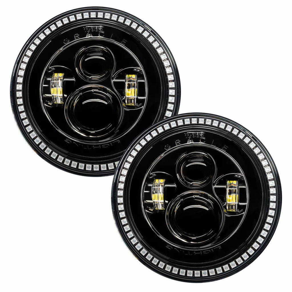 Oracle-Offroad-7In-High-Powered-Led-Headlightsblack-Bezelcolorshift-DrivePass