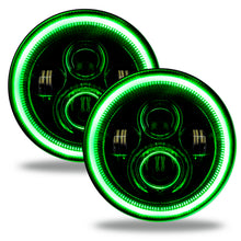 Load image into Gallery viewer, Oracle-Offroad-7In-High-Powered-Led-Headlightsblack-Bezelgreen-DrivePass