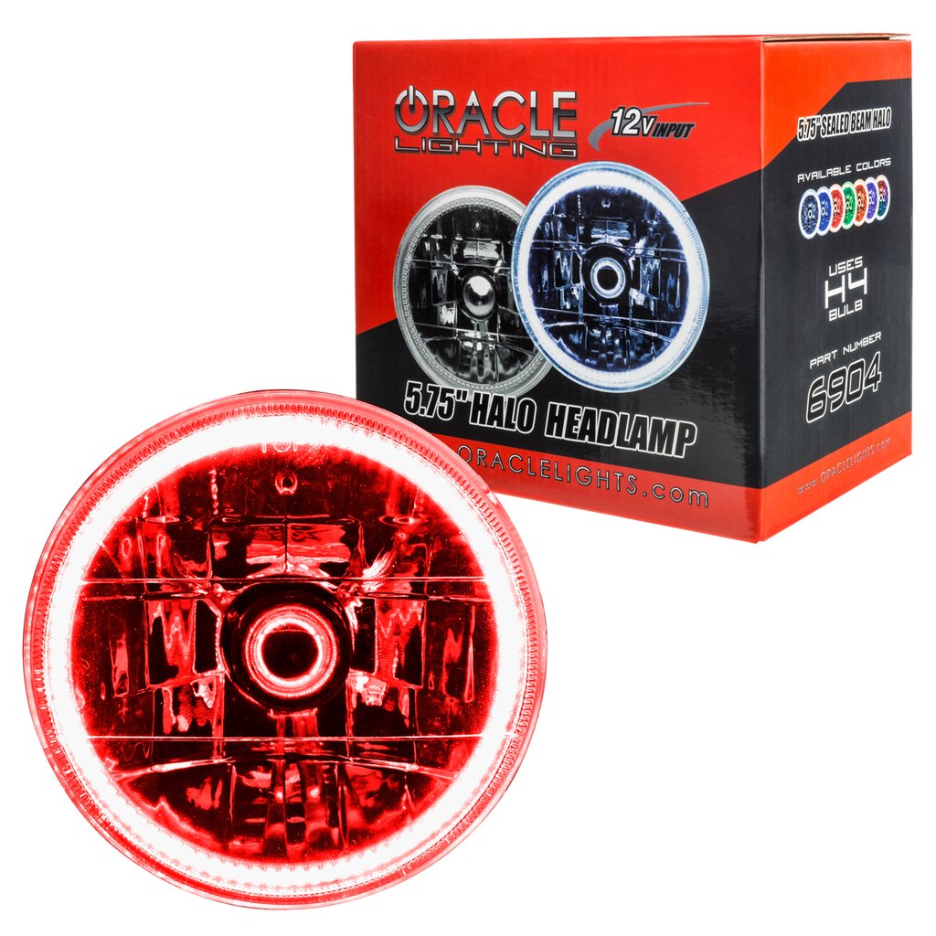 Oracle-Pre-Installed-Lights-5.75-In.-Sealed-Beam---Red-Halo