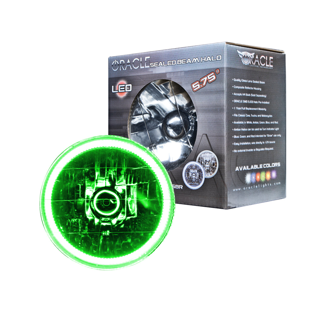 Oracle-Pre-Installed-Lights-5.75-In.-Sealed-Beam---Green-Halo