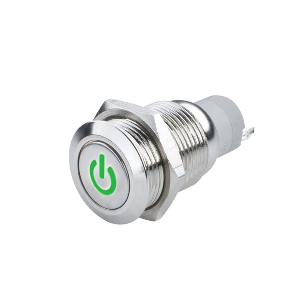 Oracle-Pre-Wired-Power-Symbol-OnOff-Flush-Mount-Led-Switch---Green