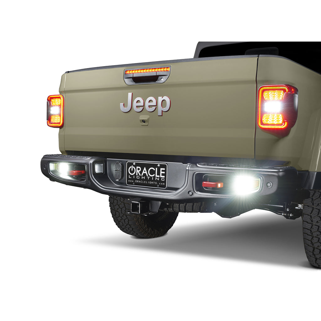 Oracle-Rear-Bumper-Led-Reverse-Lights-For-Jeep-Gladiator-Jt-W-Plug--Play-Harness---6000K