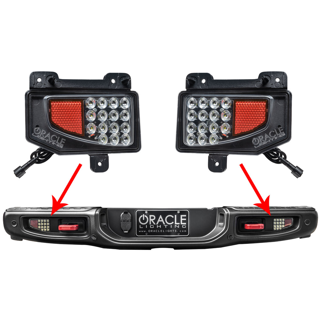 Oracle-Rear-Bumper-Led-Reverse-Lights-For-Jeep-Gladiator-Jt-W-Plug--Play-Harness---6000K