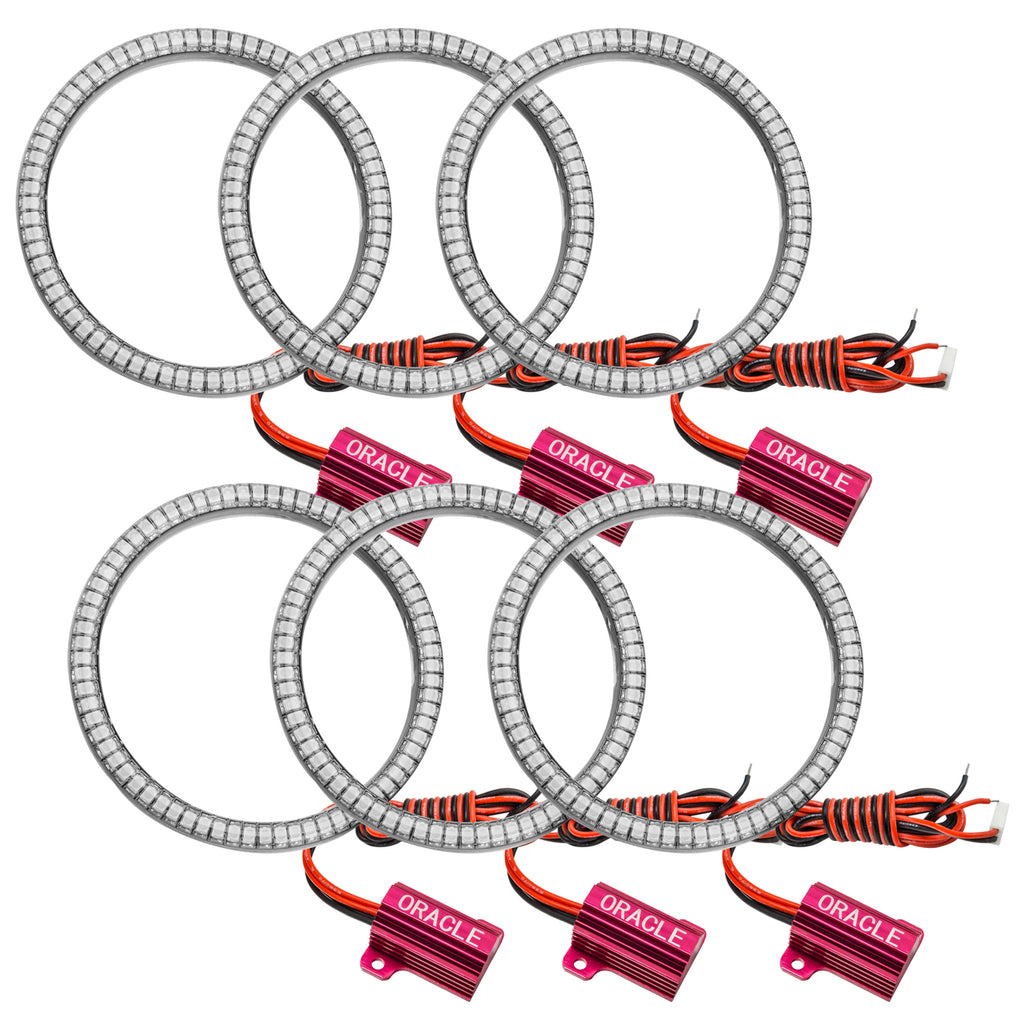 Oracle-Ultima-Gtr-Led-Waterproof-Tail-Light-Halo-Kit---6-Rings---Red