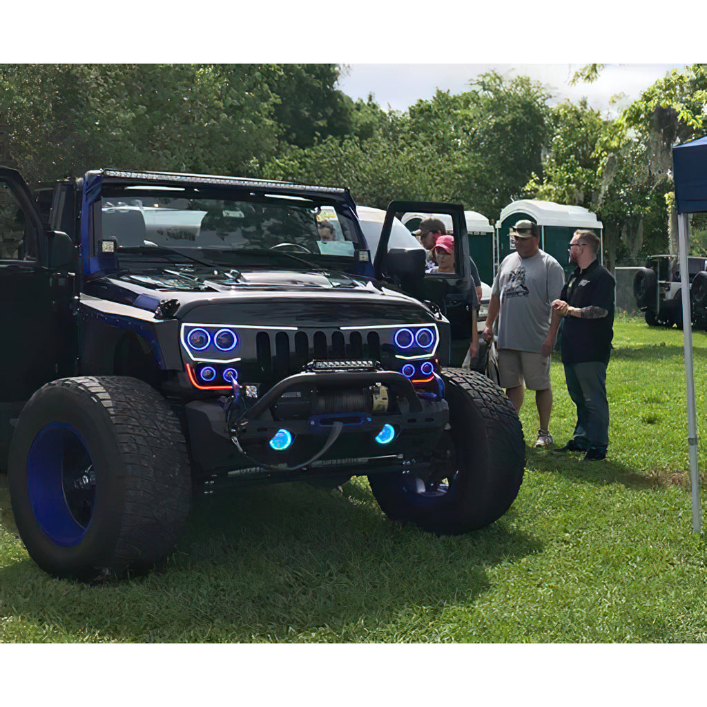Oracle-Vector-Jeep-Wrangler-Jk-Grille-Led-Halo-Kit---White