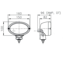 Load image into Gallery viewer, Oval-100-Halogen-Double-Beam-Work-Lamp-(Cr)