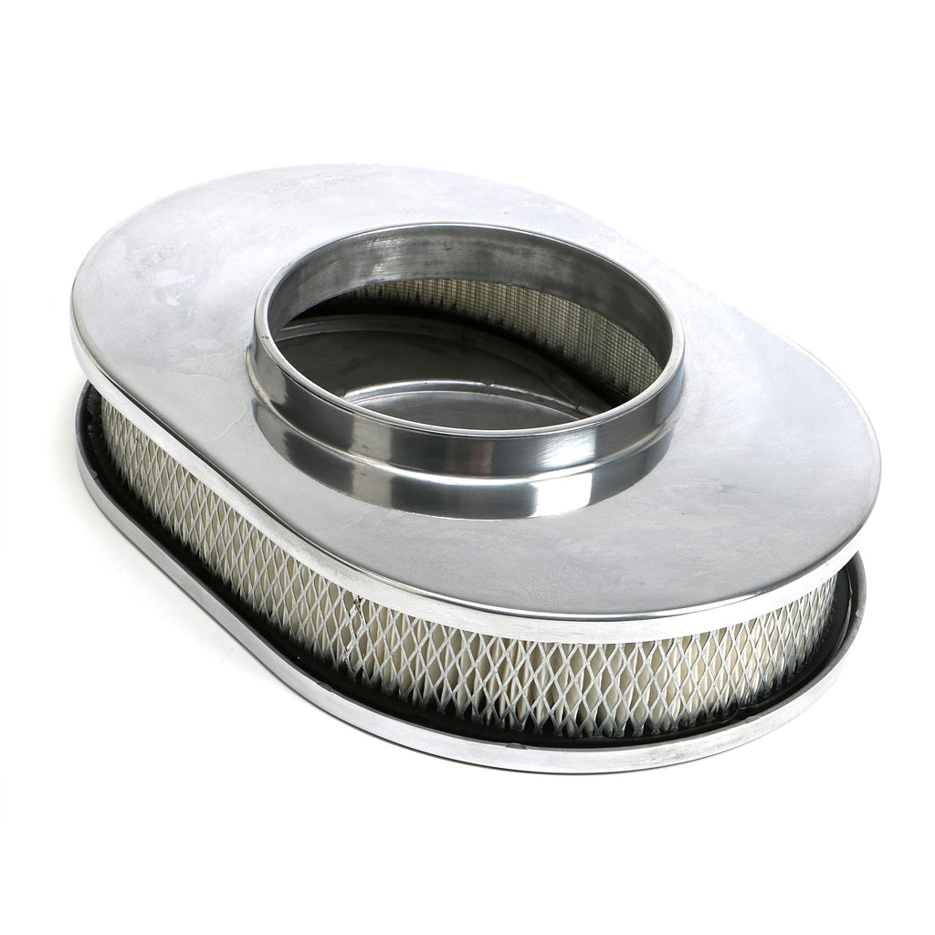 Oval-Air-Cleaner-Set-Flame-(Ball-Milling);-8-38-In.-X-12-In.-Length--Aluminum
