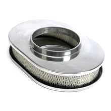Load image into Gallery viewer, Oval-Air-Cleaner-Set-Flame-(Ball-Milling);-8-38-In.-X-12-In.-Length--Aluminum