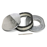 Trans-Dapt 6024 Oval Air Cleaner Set FLAME (Ball-Milling); 8-3/8 in. X 12 in. Length- ALUMINUM