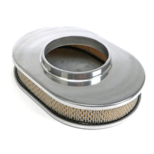 Load image into Gallery viewer, Oval-Air-Cleaner-Set-Pinstripe-(Ball-Milled);-8-38-In.-X-12-In.-Length-Aluminum
