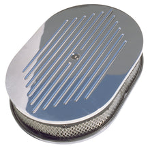 Load image into Gallery viewer, Oval-Air-Cleaner-Set-Pinstripe-(Ball-Milled);-8-38-In.-X-15-In.-Length-Aluminum