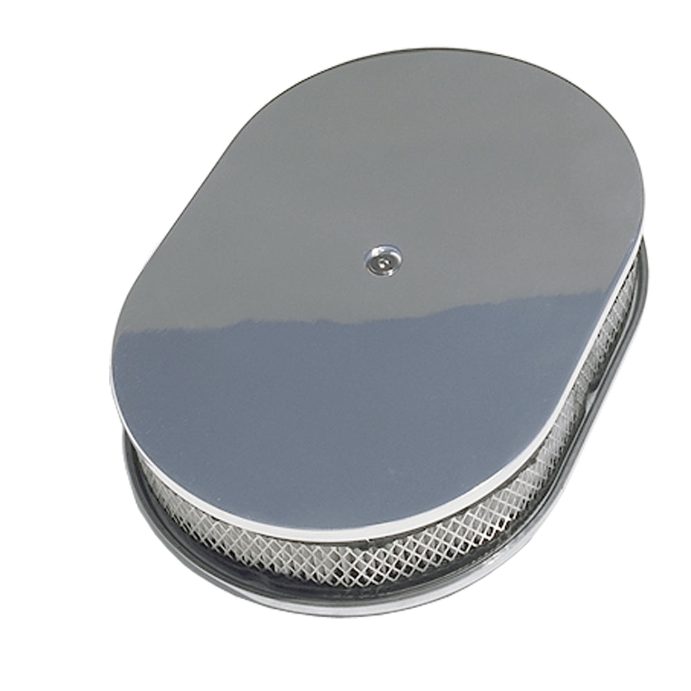 Oval-Air-Cleaner-Set-Plain;-8-38-In.-Width,-12-In.-Length--Aluminum
