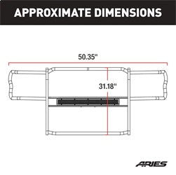 ARIES P1050 Pro Series Black Steel Grille Guard; Select Jeep Wrangler JK - Truck Part Superstore