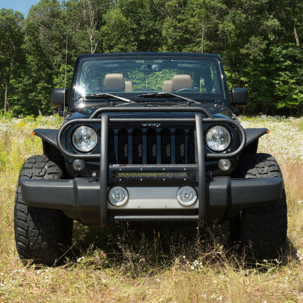ARIES P1050 Pro Series Black Steel Grille Guard; Select Jeep Wrangler JK - Truck Part Superstore
