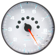 Load image into Gallery viewer, AutoMeter P238128 GAUGE, TACHOMETER, 5", 8K RPM, W/SHIFT LIGHT &amp; PEAK MEM, WHITE/BLACK, SPEK-PRO