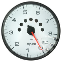 Load image into Gallery viewer, AutoMeter P23812 GAUGE, TACHOMETER, 5", 8K RPM, W/SHIFT LIGHT &amp; PEAK MEM, WHITE/BLACK, SPEK-PRO