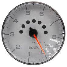 Load image into Gallery viewer, AutoMeter P238218 GAUGE, TACHOMETER, 5", 8K RPM, W/SHIFT LIGHT &amp; PEAK MEM, SILVER/CHROME, SPEK-PRO
