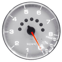 Load image into Gallery viewer, AutoMeter P23821 GAUGE, TACHOMETER, 5", 8K RPM, W/SHIFT LIGHT &amp; PEAK MEM, SILVER/CHROME, SPEK-PRO