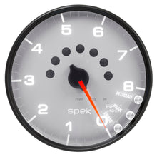 Load image into Gallery viewer, AutoMeter P23822 GAUGE, TACHOMETER, 5", 8K RPM, W/SHIFT LIGHT &amp; PEAK MEM, SILVER/BLACK, SPEK-PRO