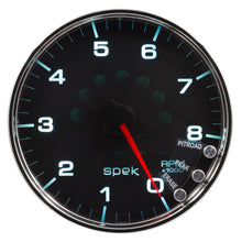 Load image into Gallery viewer, AutoMeter P23831 GAUGE, TACHOMETER, 5", 8K RPM, W/SHIFT LIGHT &amp; PEAK MEM, BLACK/CHROME, SPEK-PRO