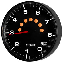 Load image into Gallery viewer, AutoMeter P238328 GAUGE, TACHOMETER, 5", 8K RPM, W/SHIFT LIGHT &amp; PEAK MEM, BLACK/BLACK, SPEK-PRO