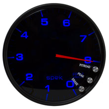 Load image into Gallery viewer, AutoMeter P23852 GAUGE, TACHOMETER, 5", 8K RPM, W/SHIFT LIGHT &amp; PEAK MEM, BLACK/SMOKE/BLACK, SPEK