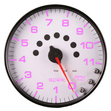 Load image into Gallery viewer, AutoMeter P23912 GAUGE, TACHOMETER, 5", 11K RPM, W/SHIFT LIGHT &amp; PEAK MEM, WHITE/BLACK, SPEK-PRO