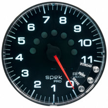 Load image into Gallery viewer, AutoMeter P239318 GAUGE, TACHOMETER, 5", 11K RPM, W/SHIFT LIGHT &amp; PEAK MEM, BLACK/CHROME, SPEK-PRO