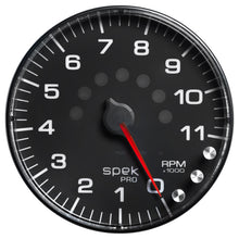 Load image into Gallery viewer, AutoMeter P239328 GAUGE, TACHOMETER, 5", 11K RPM, W/SHIFT LIGHT &amp; PEAK MEM, BLACK/BLACK, SPEK-PRO