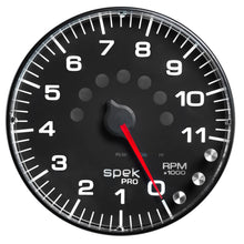 Load image into Gallery viewer, AutoMeter P239328 GAUGE, TACHOMETER, 5", 11K RPM, W/SHIFT LIGHT &amp; PEAK MEM, BLACK/BLACK, SPEK-PRO