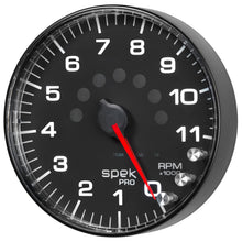 Load image into Gallery viewer, AutoMeter P239328 GAUGE, TACHOMETER, 5", 11K RPM, W/SHIFT LIGHT &amp; PEAK MEM, BLACK/BLACK, SPEK-PRO